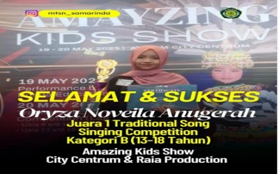 Oryza Noveila Anugerah Raih Juara 1 Traditional Song Singing Competition