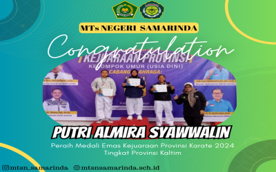 Putri Almira Syawwalin, Peraih Medali Emas Kejuaraan Provinsi Karate 2024 Tingkat Provinsi Kaltim