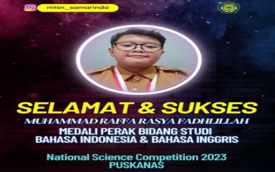 Raffa Rasya Raih Medali Perak Bidang Studi Bahasa Indonesia dan Bahasa Inggris pada ajang National Science Competition 2023