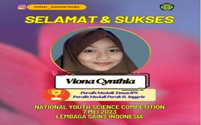 Viona Cynthia Raih 2 Medali pada National Youth Science Competition