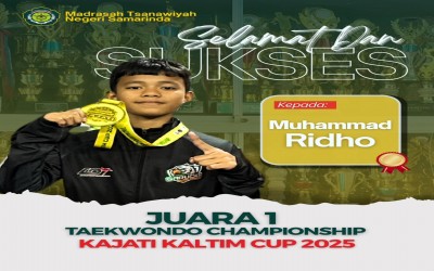 Prestasi Siswa - Muhammad Ridho, siswa Kelas VIII.2